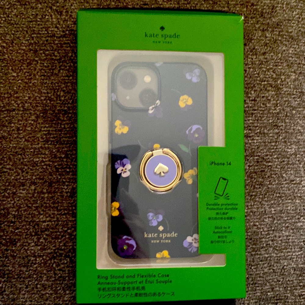 Kate spade iPhone 14 flexible case with ring stand